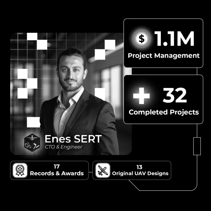 Personal introduction graphic of Enes SERT highlighting his achievements and statistics