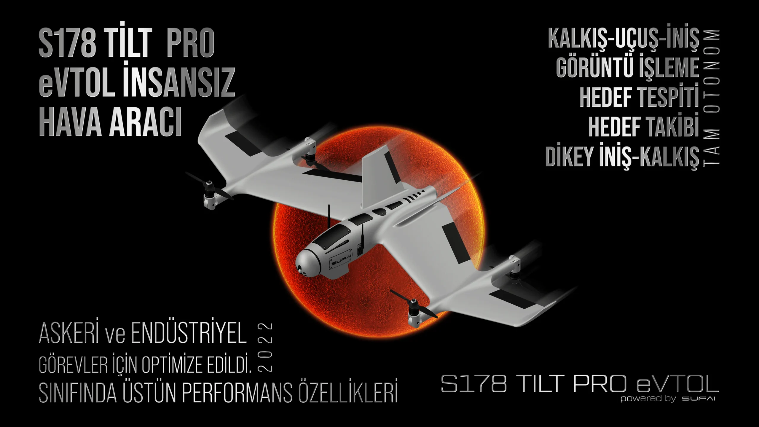 S178 Tilt Pro eVTOL İnsansız Hava Aracı