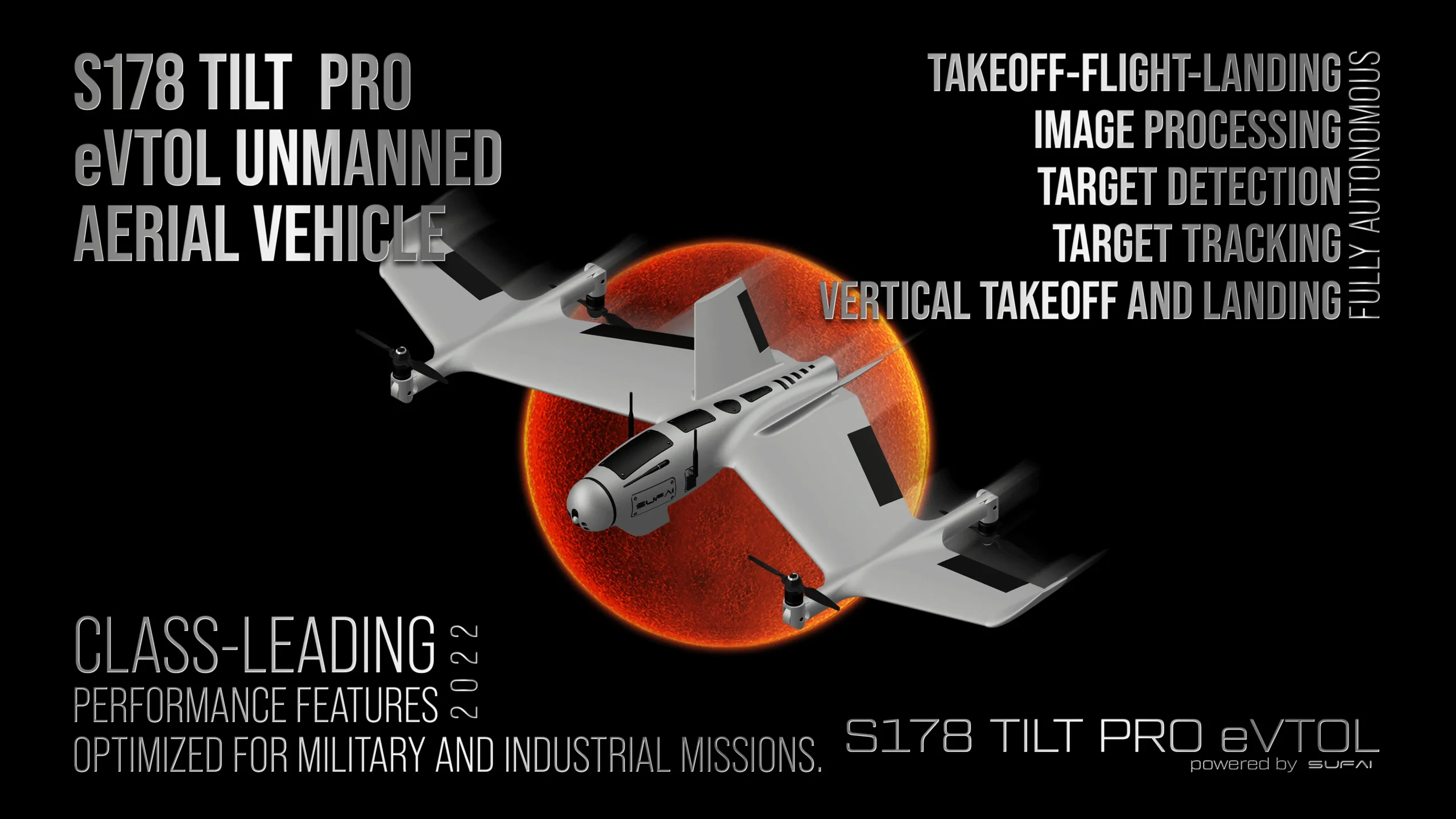 S178 Tilt Pro eVTOL Unmanned Aerial Vehicle
